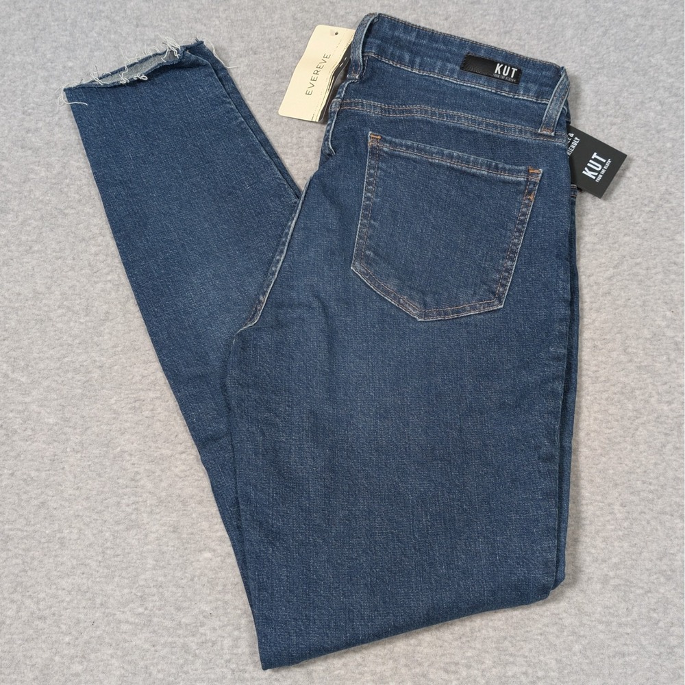 New Kut from the Kloth MIA Jeans Womens Size 8 Blue Denim Toothpick Skinny NWT